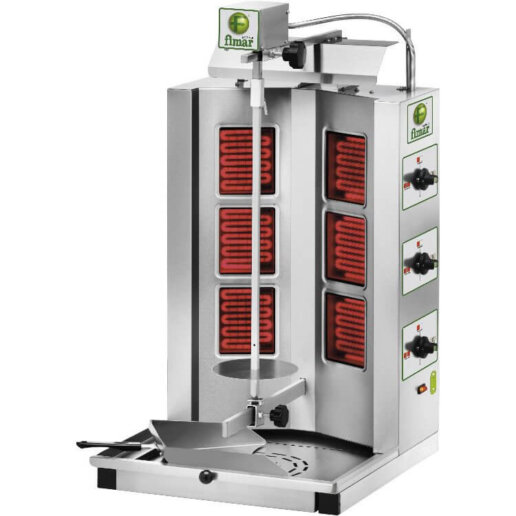 Gyros Elettrico Per Kebab Professionale 3+3 Resistenze Infrarossi 51x53x87 cm Fimar GYR60