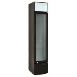 Frigo Vetrina THIN-COOLER-BLACK in Acciaio - Capacità Lt 160